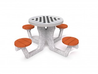 PLAY-PARK - Betonowy stół do gry w szachy / warcaby 03